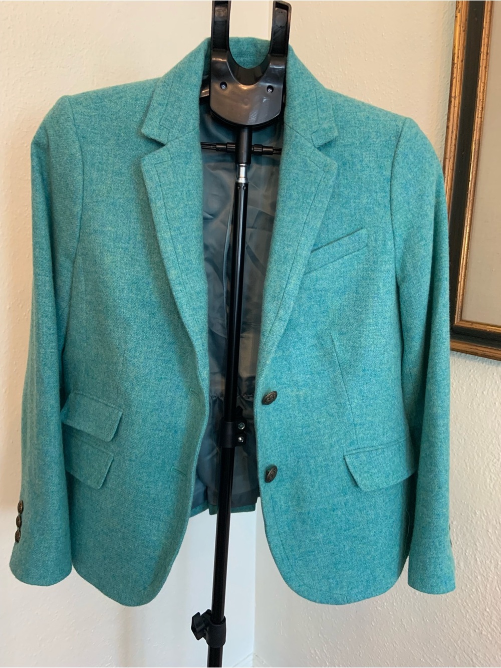 Talbots Teal Wool-Blend Women’s Blazer Classic Tailored Jacket
